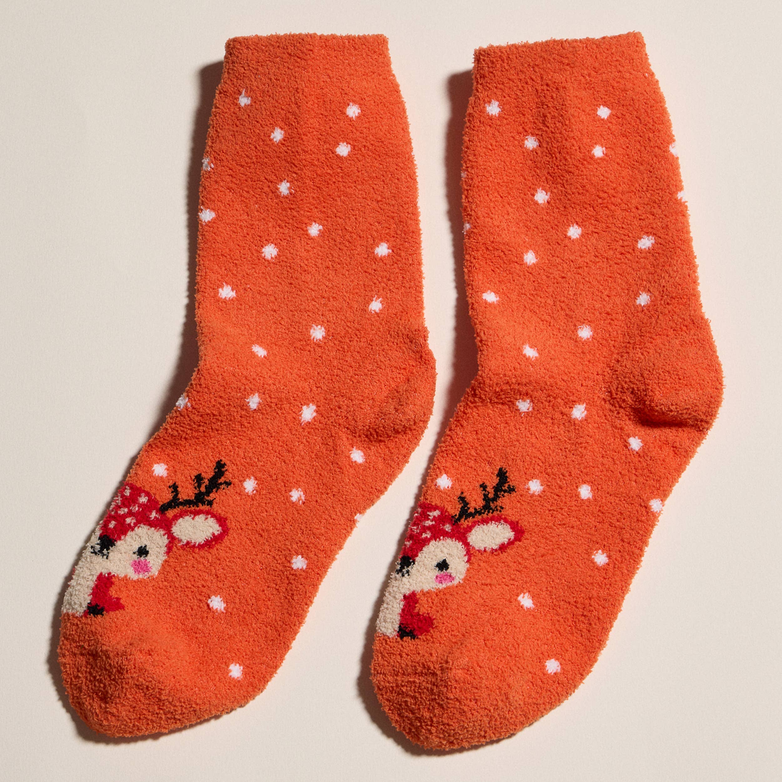 Hana - Wholesale Sokken - Dames - Kerstthema Bedrukte Winter Fuzzy Gezellige Sokken (4 Paar)7