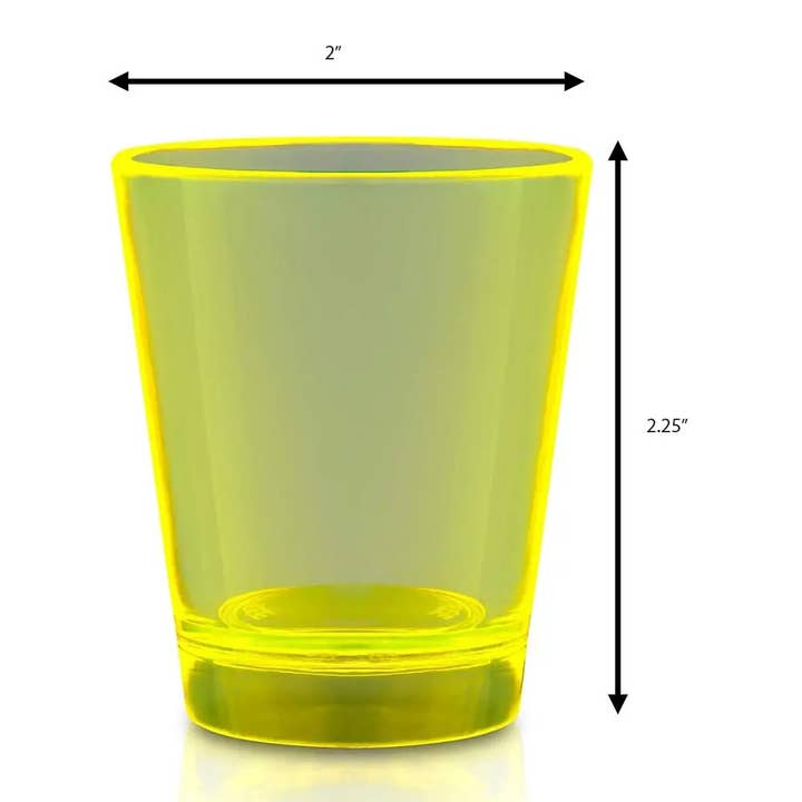 Blinkee.com, LLC - Venta al por mayor Vaso de chupito - Vaso de chupito amarillo que brilla en la oscuridad