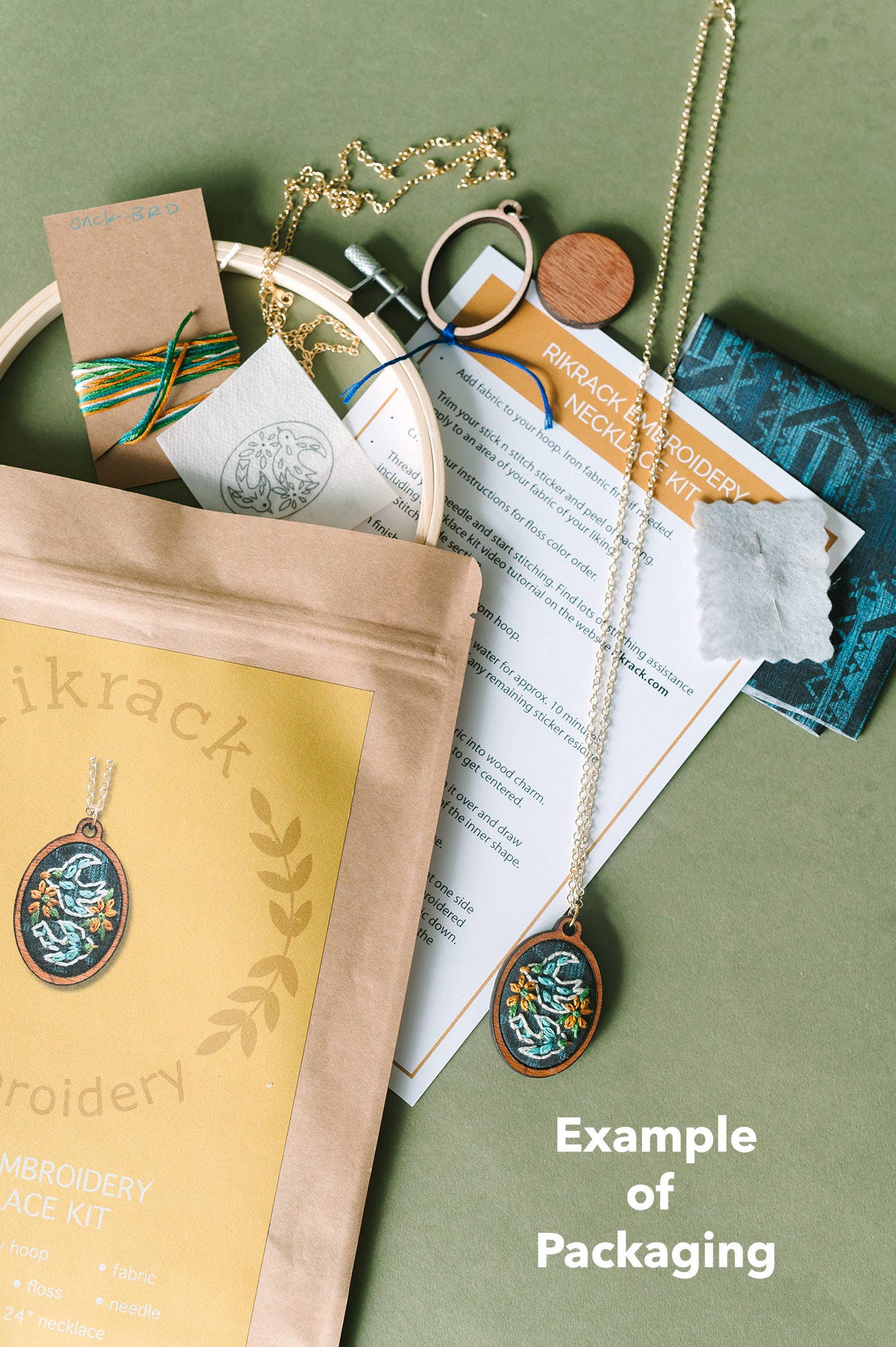 Rikrack - Wholesale DIY Craft Kit - Flowers Embroidery Necklace Kit6