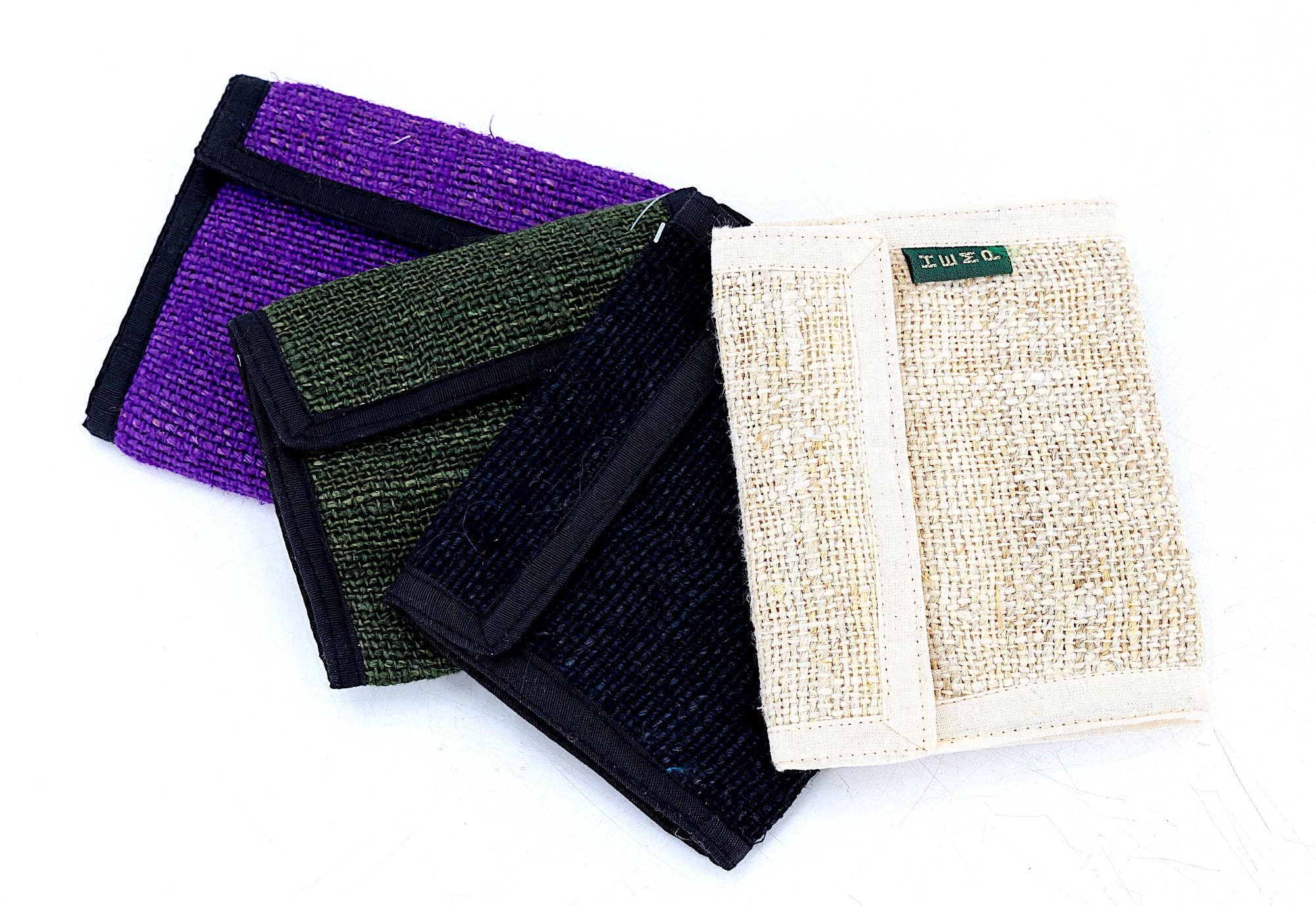 Himalaya Handmade - Wholesale Wallet - Unisex - 100% Hemp Multi Mushroom Embroidered Tri-Fold Wallet3