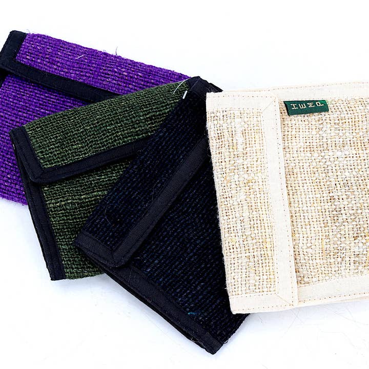 Himalaya Handmade - Wholesale Wallet - Unisex - 100% Hemp Multi Mushroom Embroidered Tri-Fold Wallet3