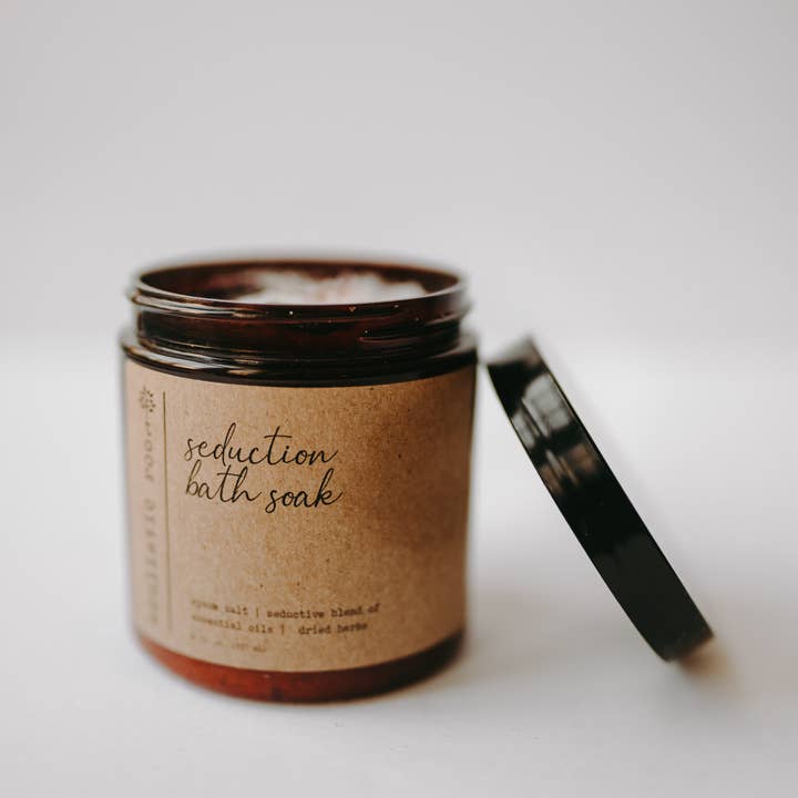Soulistic Root - Essential Oils & Self Care Gifts - Vente Sel de bain - Sel de bain aux pétales de rose | Fabriqué avec des herbes et des fleurs séchées3