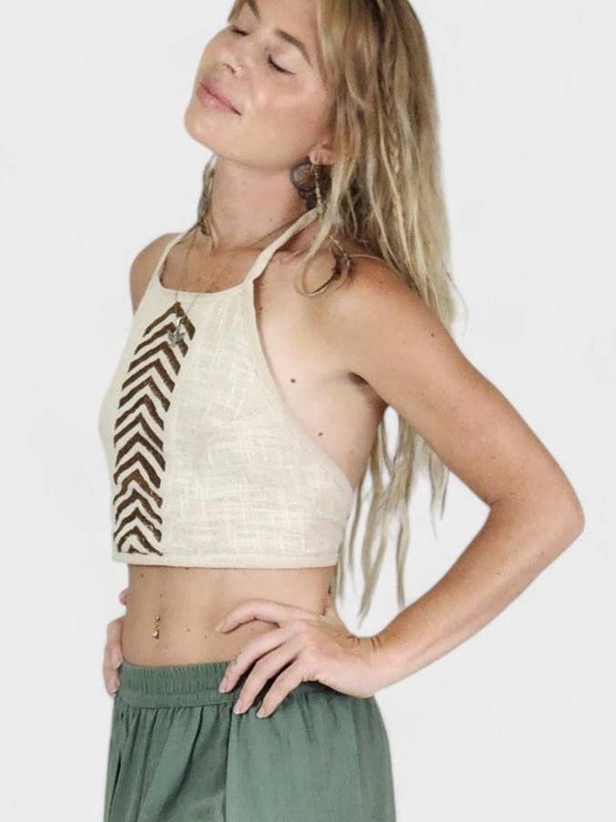 Sacred Ceremony - Wholesale Blouse - Women's - Organic Cotton Tribal Halter Top1