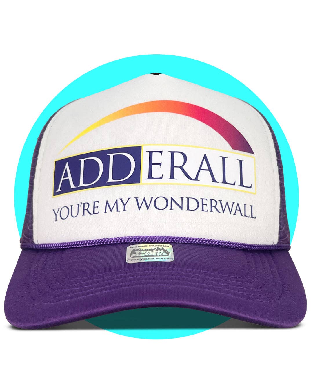 Trash Flowers Trucker Hats – Engroshandel Trucker hat - Unisex – Adderall Du er min Wonderwall Truckerhat0