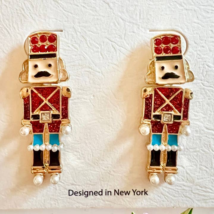 Nutcracker Enamel Earrings for wholesale by Will & Purpy
