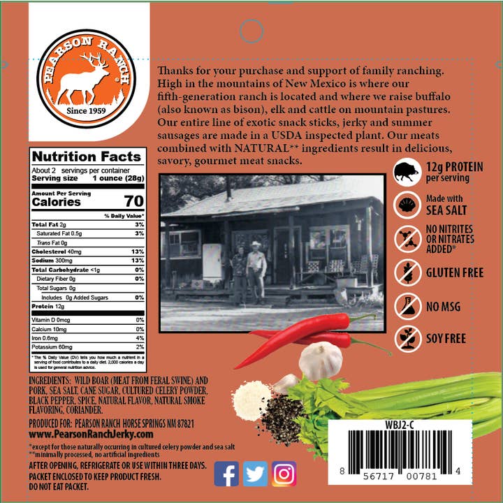 Pearson Ranch Elk & Bison Jerky - Wholesale Jerky - Wild Boar Jerky 2