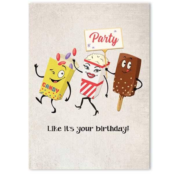 Mod Lounge Paper Company - Wholesale Birthday Card - Lobby Refreshments Birthday Card4