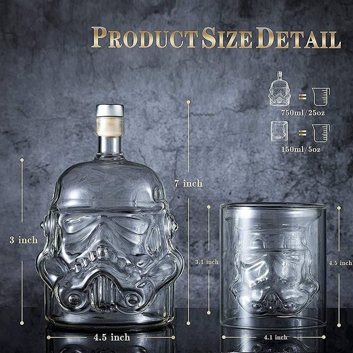 The Wine Savant / Khen Glassware - Wholesale Decanter - Stormtrooper Bottle Decanter, Star Wars Storm trooper4