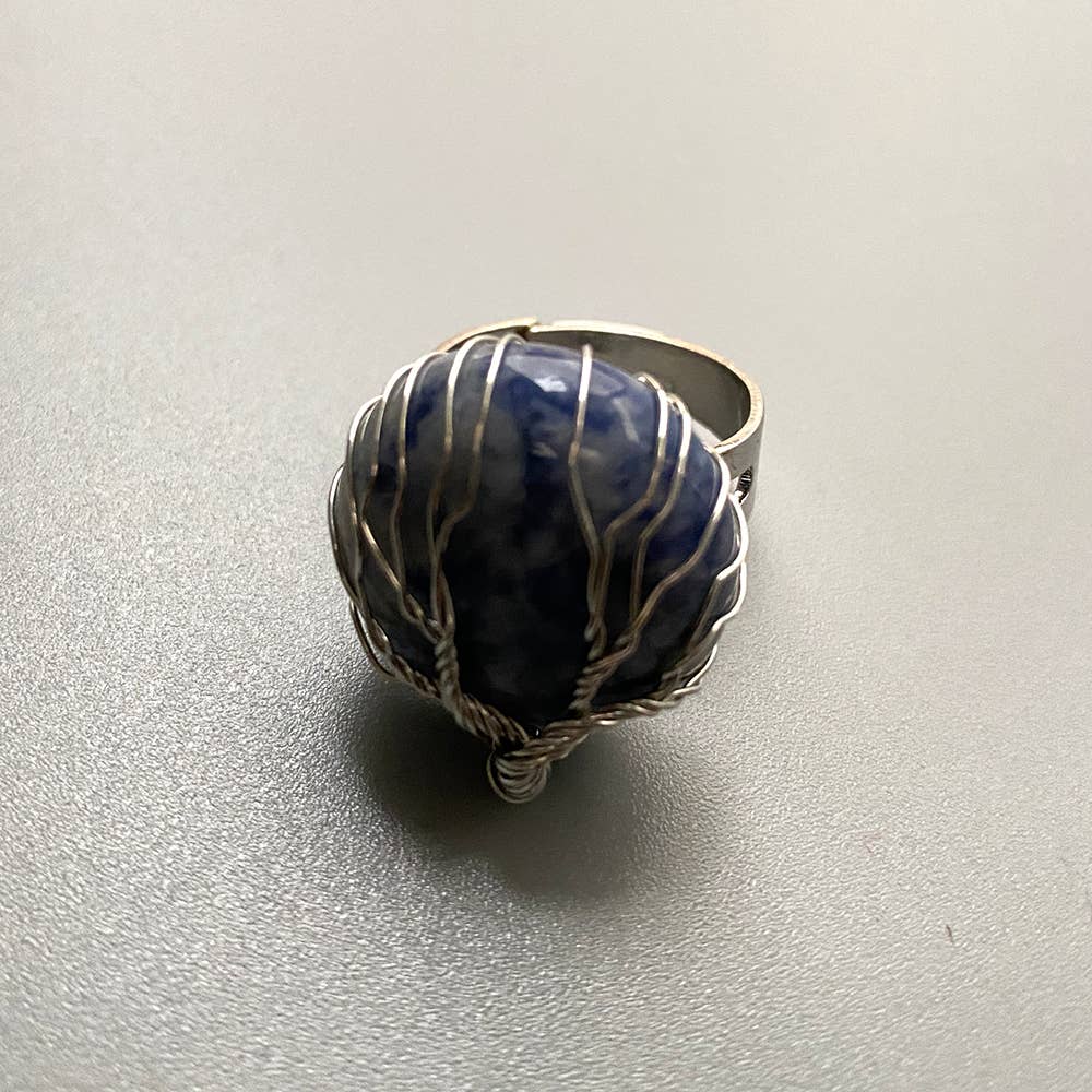 VIE – Engroshandel Statementring – Wireindpakket livets træ-ring, 2 cm29