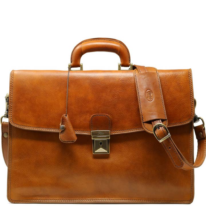 Milano Briefcase for wholesale by Floto Leather Bags