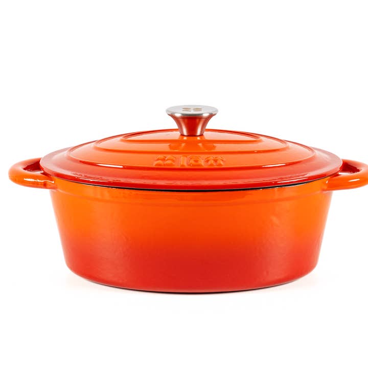 Lätt Home - Wholesale Cooking Pot - OVAL COCOTTE 33X11 CM 6 L ORANGE0