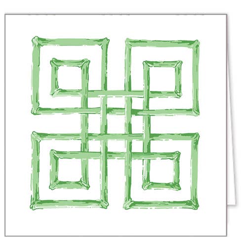 In Stock Gift Enclosure Cards | Green Bamboo Fret for wholesale by WH Hostess Social Stationery