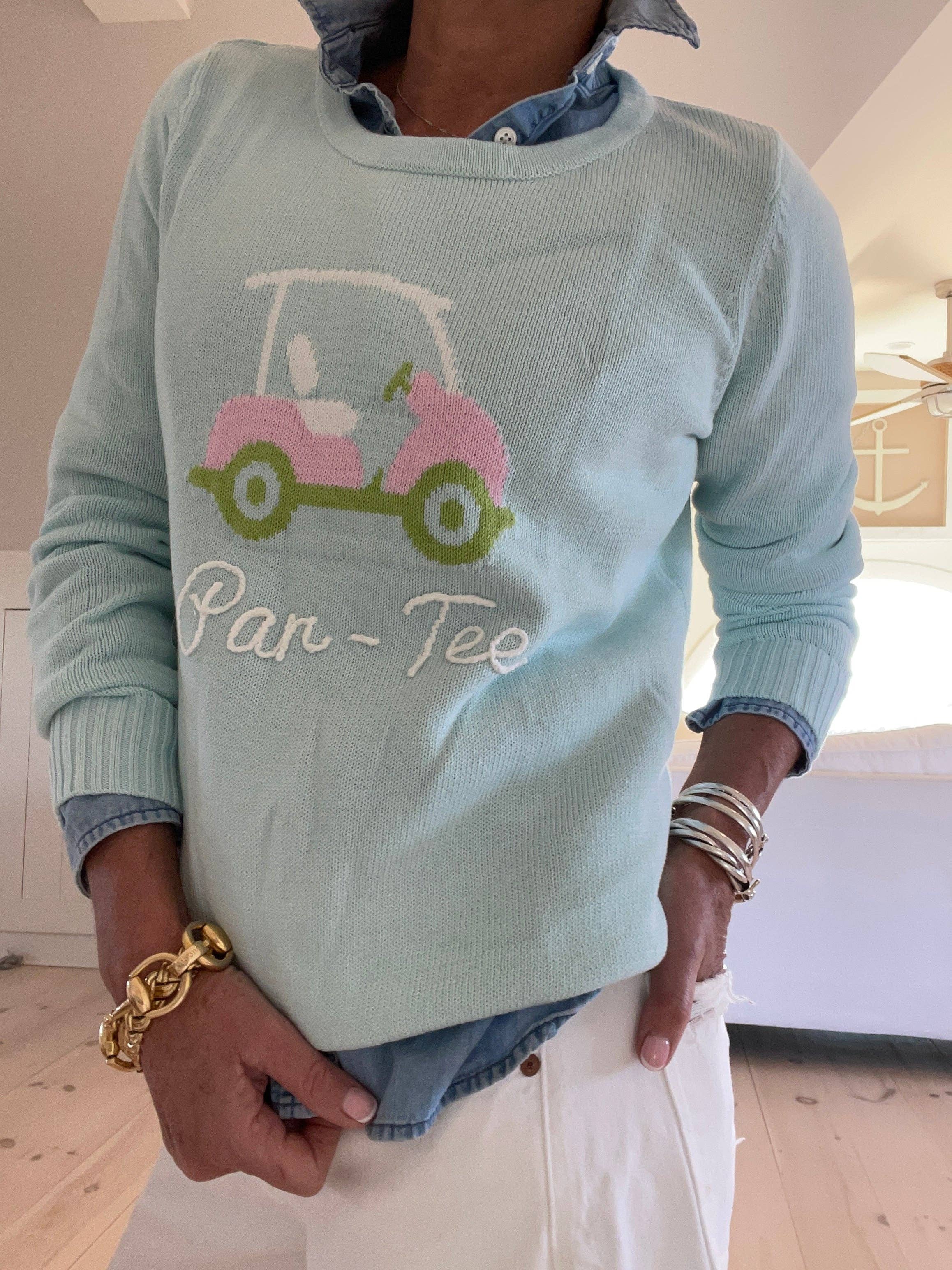 Pink Pineapple - Wholesale Knit Sweater - Women's - Classic Aqua  Par-Tee Golf Sweater3