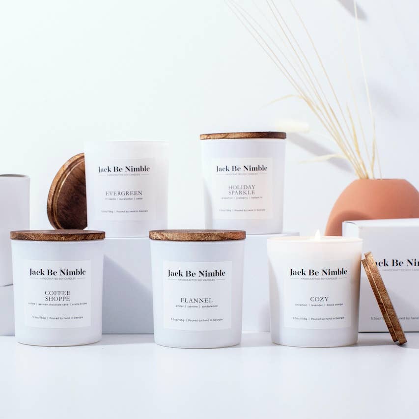 Jack Be Nimble Candles - Vente Bougies de voyage - 5.5 oz Holiday Sparkle • Bougie de soya parfumée de Noël6