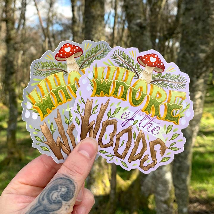 Pegatina de vinilo Puta de los bosques para venta al por mayor de Pure Dead Brilliant Store