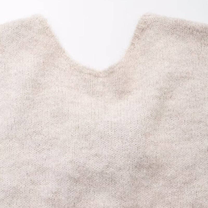 Masyal - Wholesale Knit Sweater - Women's - Bow Accent Knit Pullover Sweater2