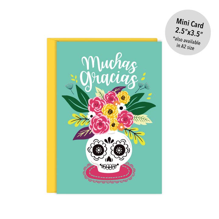 Lucy Loves Paper – wholesale Tackkort – Mini Muchas Gracias | Kapslingsstorlekskort på spanska