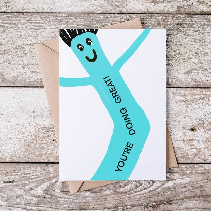 Card & Story - Vendita all'ingrosso Biglietti di incoraggiamento - Carta di incoraggiamento Blue Air Dancer0