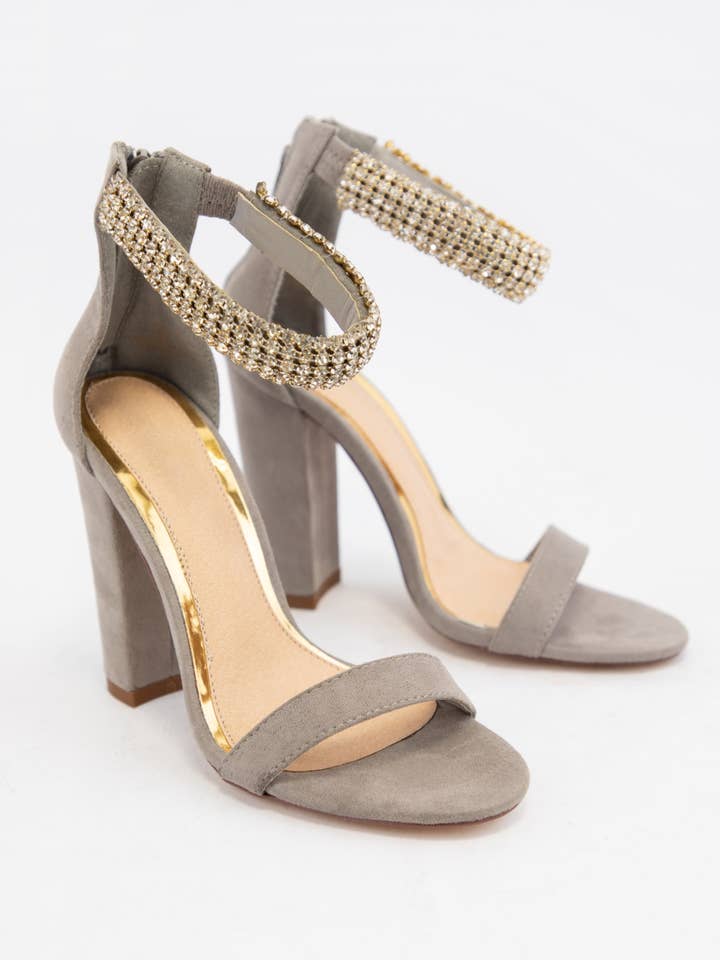 WEEKLY DEAL JEWELED ANKLE STRAP EVENING PARTY HEEL for wholesale by CCOCCI