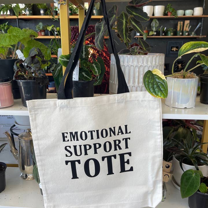 Emotional Support Tote Bomuld lærredstaske for engroshandel hos Crafts At Stake