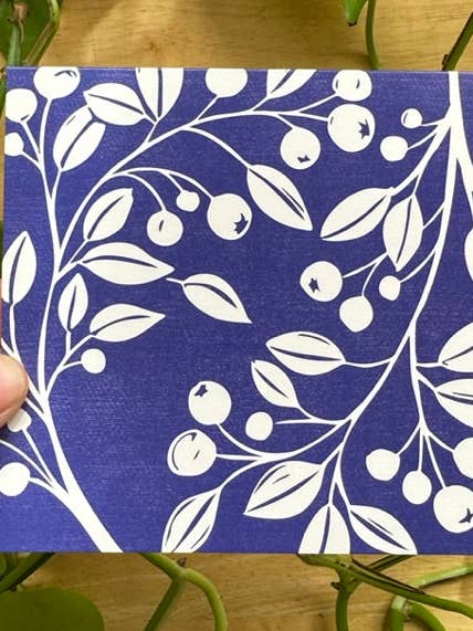 Alaskan Blueberry Greeting Card for wholesale by Adrift Prints