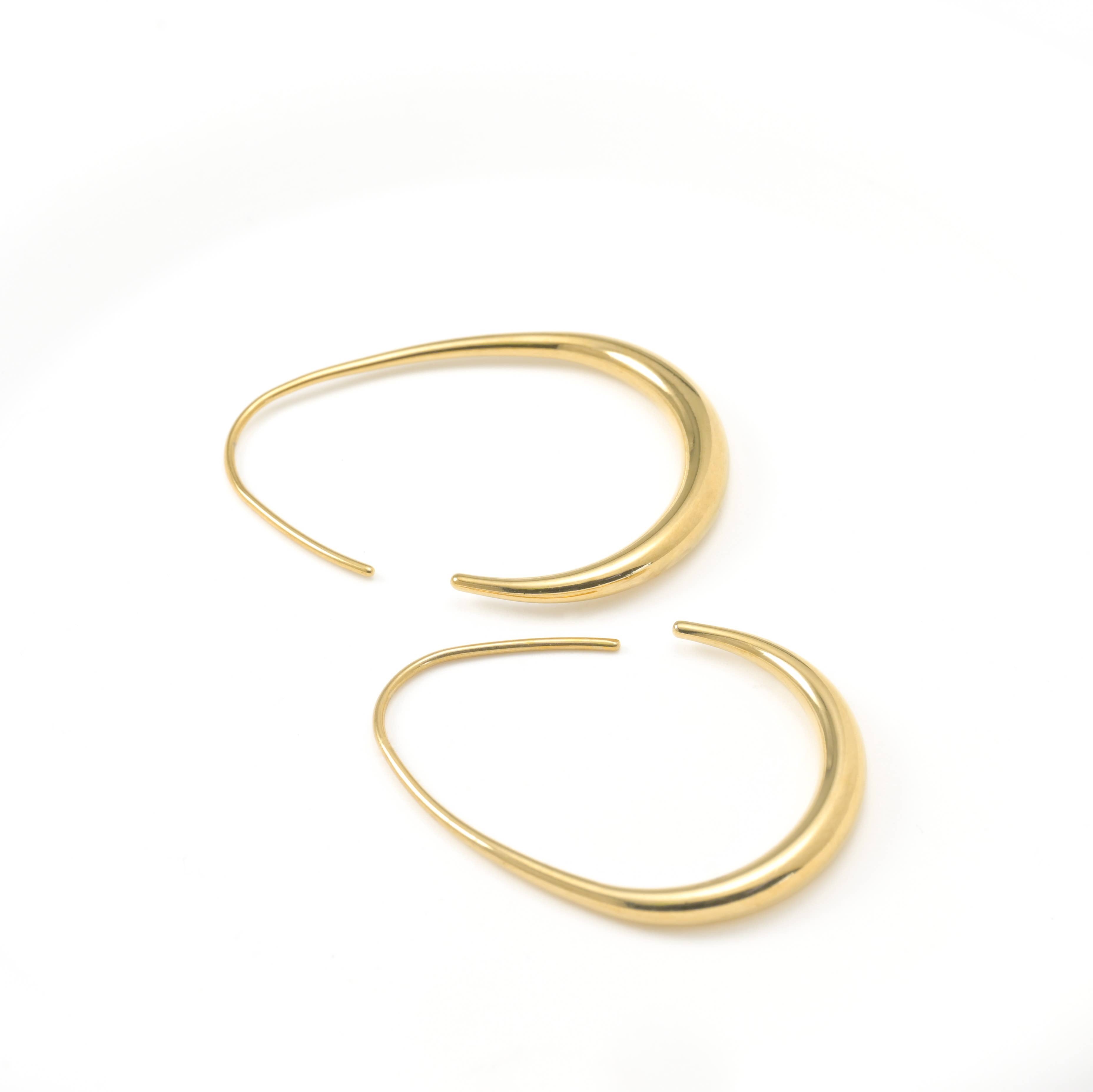 Blueyejewelry - Wholesale Hoop Earrings - Tear Drop Earrings - Stainless Steel Pear Hoop Earrings1