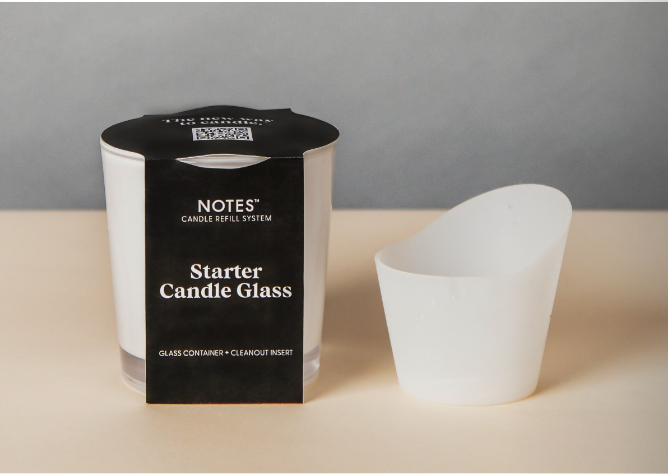 Notes Candle Refill Graphite & Damask Rose