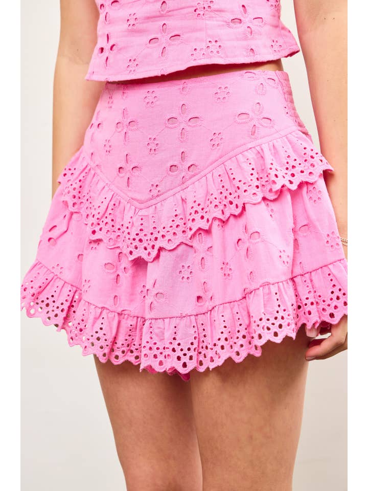 Mustard Seed - Wholesale Shorts - Women's - RUFFLE EYELET SHORT
