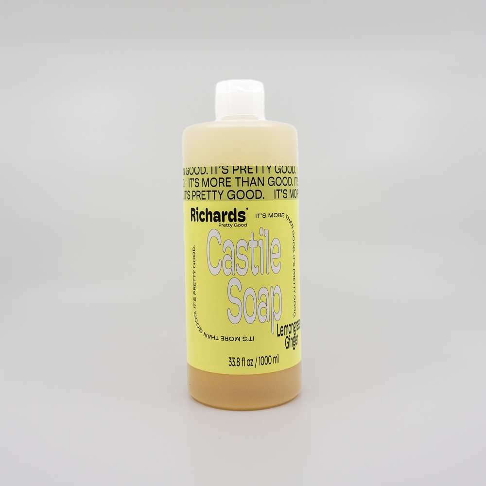 Richards' Pretty Good - Wholesale Body Wash/Shower Gel - Castile Soap - Lemongrass Ginger - 1000 ml1
