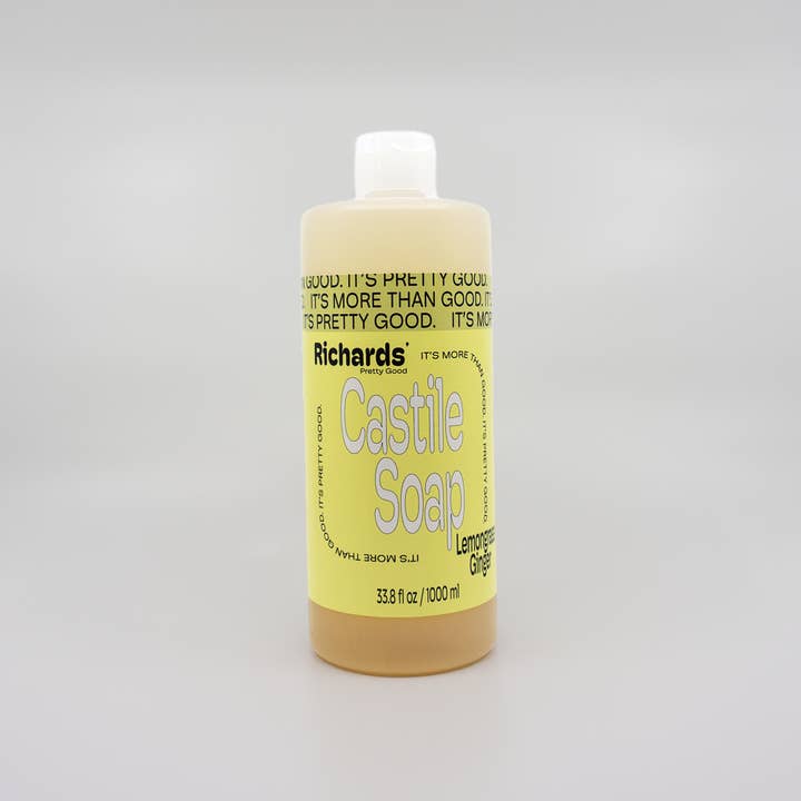 Richards' Pretty Good - Wholesale Body Wash/Shower Gel - Castile Soap - Lemongrass Ginger - 1000 ml1