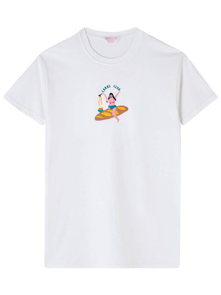 Limpet Store - Wholesale T-Shirt - Women's - Carbs Club Embroidered T-Shirt