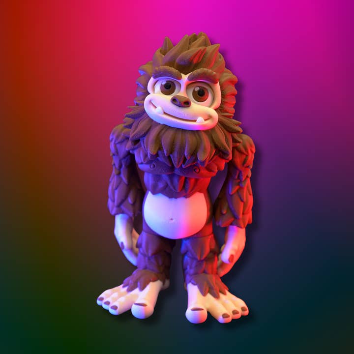 Articulating Sasquatch, Big Foot, 3D Print, Fidget Toy for wholesale by Great American Designs