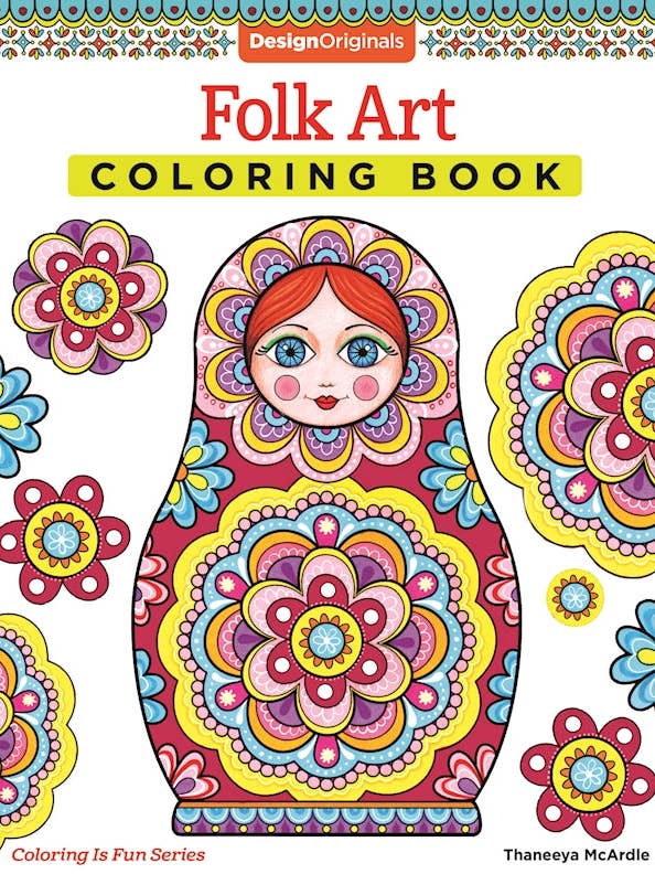 Folk Art Coloring Book - Inspired From Art Around the World for wholesale by Fox Chapel Publishing