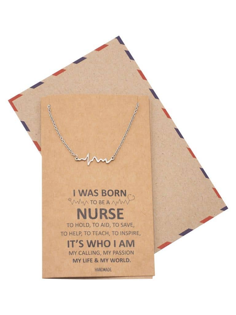 Quan Jewelry - Wholesale Pendant/Charm Necklace - Macaria Electrocardiogram Heartbeat Necklace, Nurse Gifts4