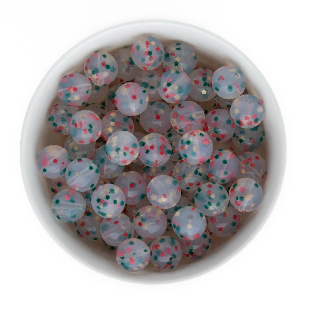 Cara & Co Silicone Craft Supply - Wholesale Craft Supplies - Sprinkle Silicone Round Beads - Loose Beads16