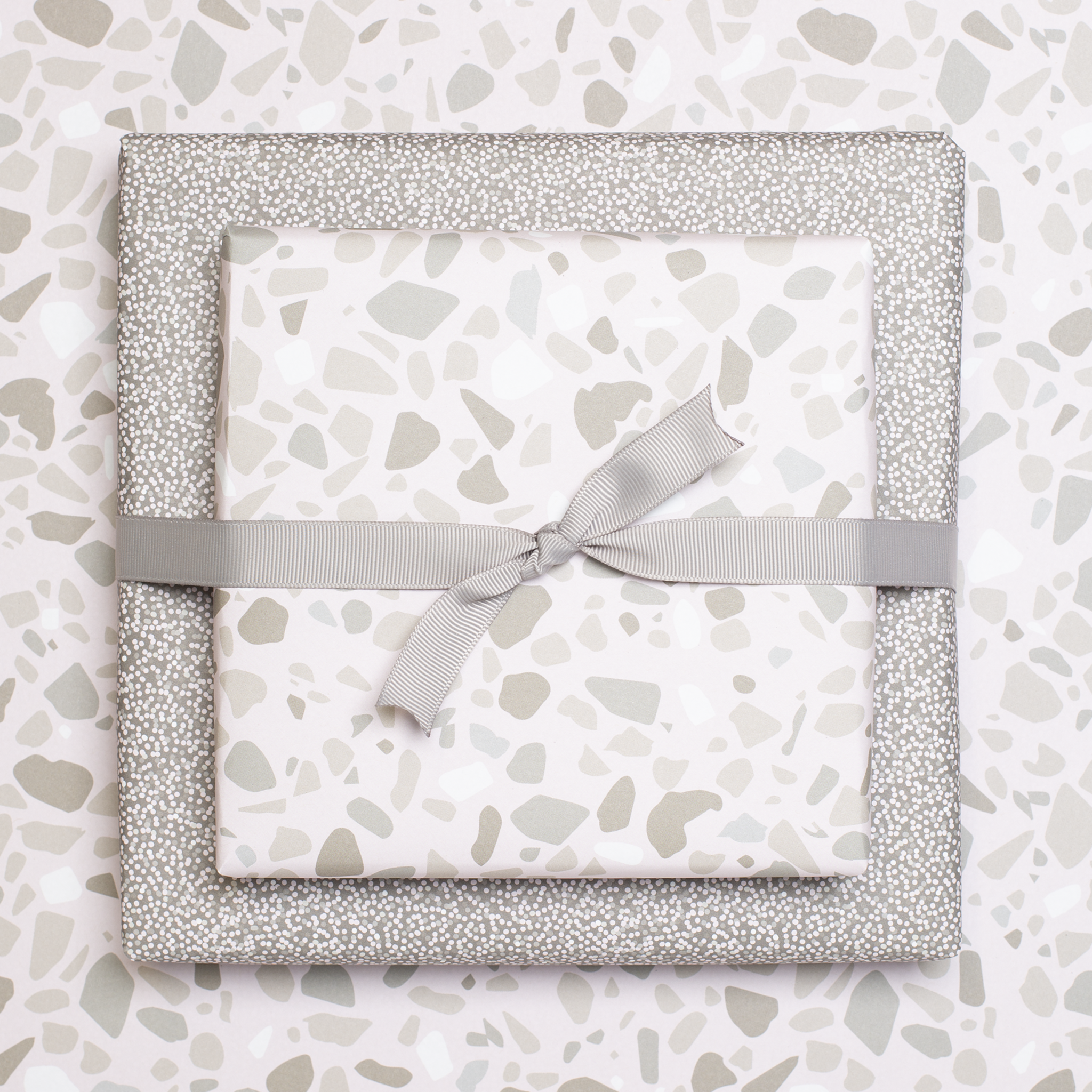 My Pretty Circus - Vente Feuille de papier cadeau - Papier cadeau rose pâle Terrazzo, papier recyclé recto-verso6