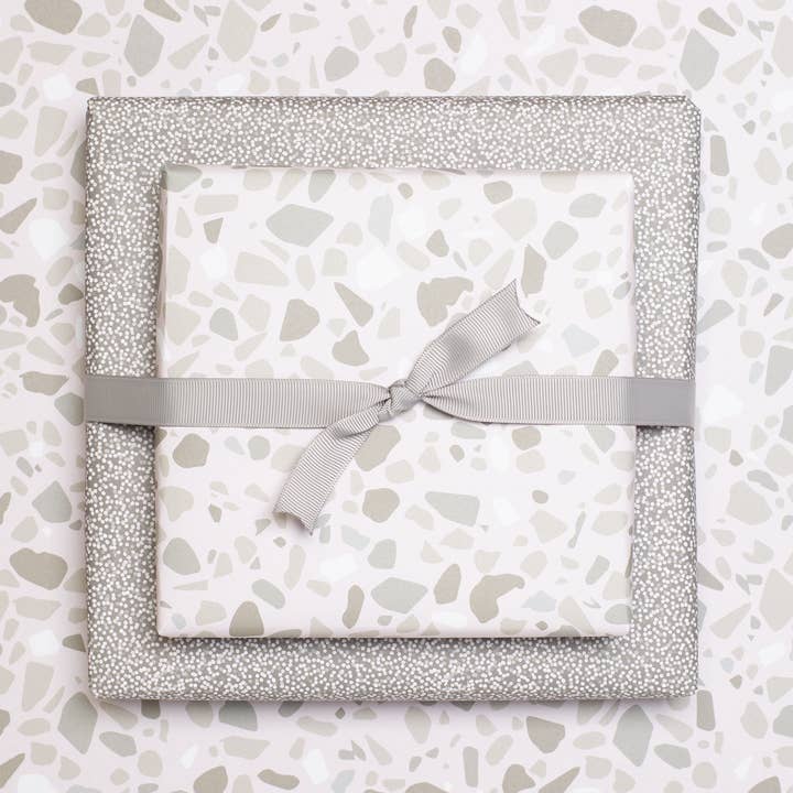 My Pretty Circus - Vente Feuille de papier cadeau - Papier cadeau rose pâle Terrazzo, papier recyclé recto-verso6