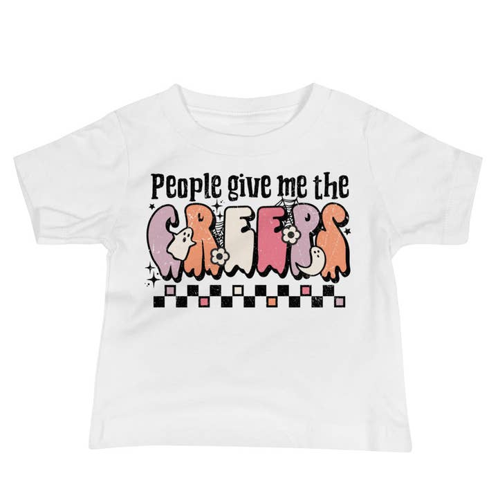 People Give Me The Creeps Baby Tee for wholesale by Whiskey & Vine