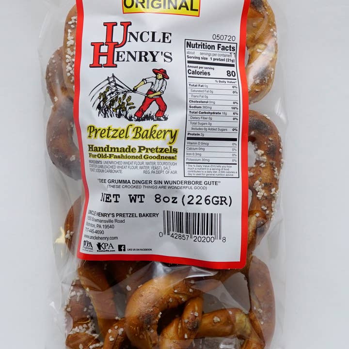 Uncle Henry's Pretzel Bakery - Wholesale Pretzels - Uncle Henry's Regular Pretzels - 8 oz.