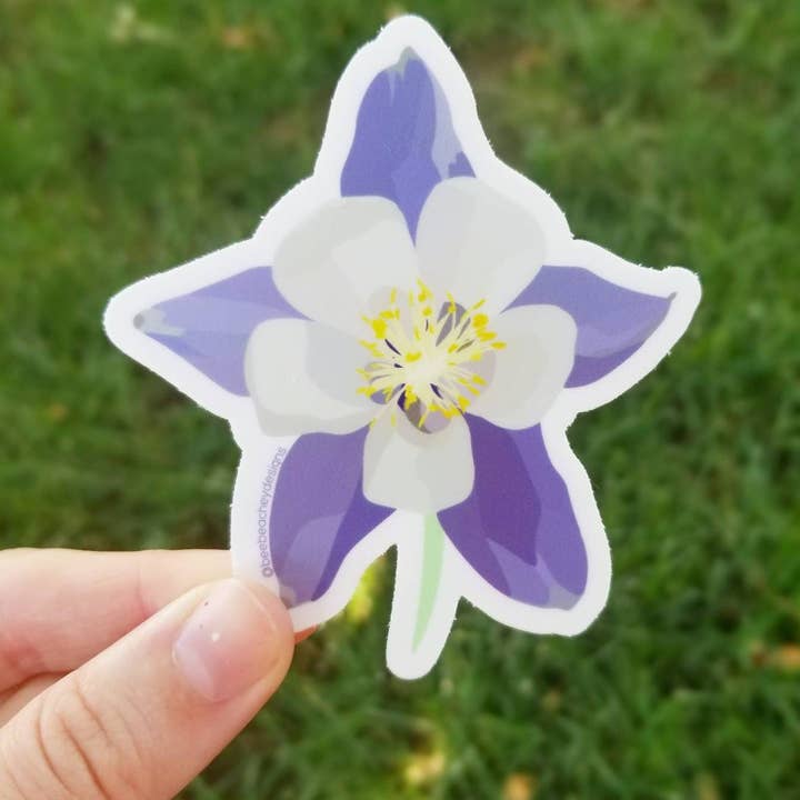 Autocollant Columbine pour la vente par Bee Beachey Designs