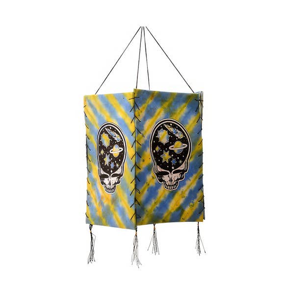 Grateful Dead Stealie The Night Away 4 Sided Tye Dye Lantern for wholesale by Gypsy Rose