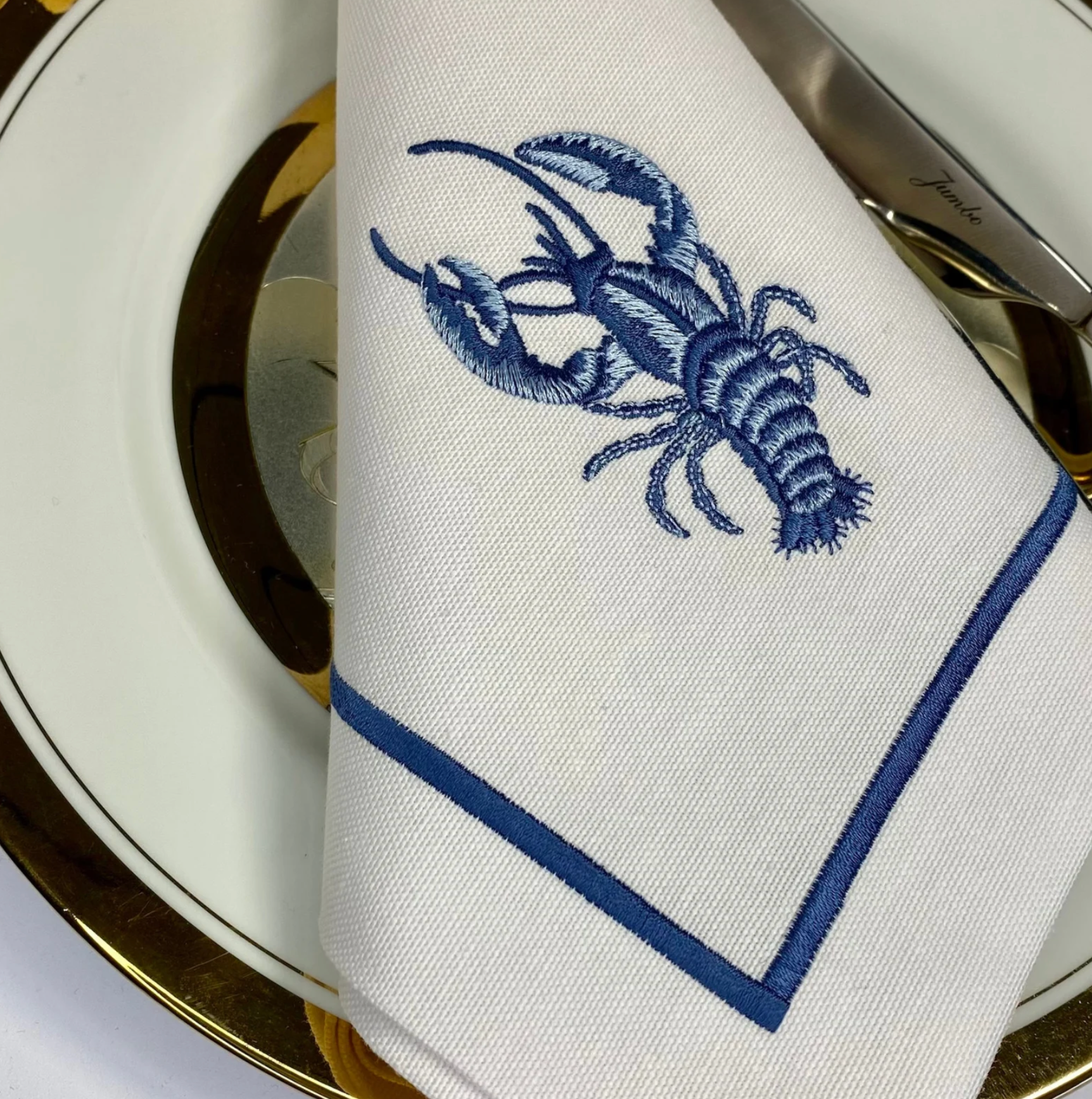 Handmade Originals Ukraine - Wholesale Dinner & Cloth Napkin - Embroidered Napkins Premium Quality 16x16'' - Sea7