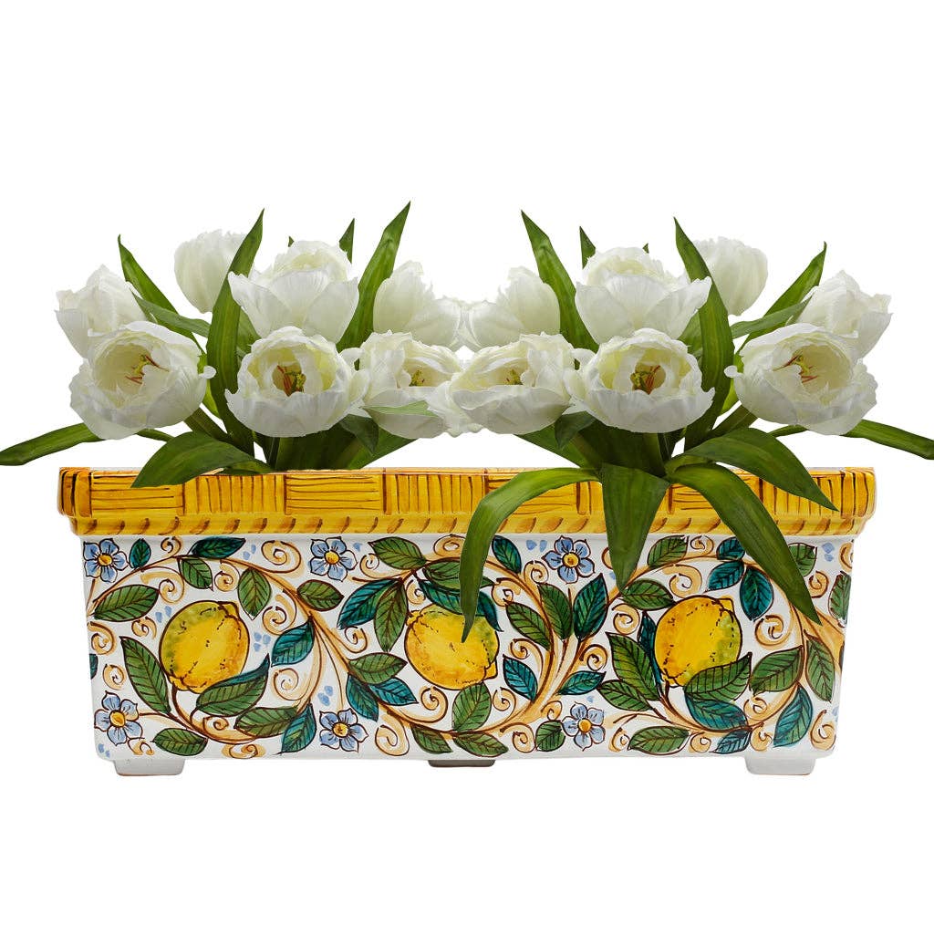 Artistica - Deruta of Italy - Vente Pot - SICILIA : Jardinière de Caltagirone Lemon Design5