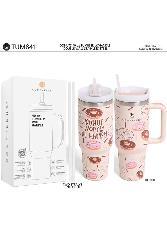 Hana - Wholesale Insulated Mug/Tumbler - Donuts 40oz Handle Tumbler1