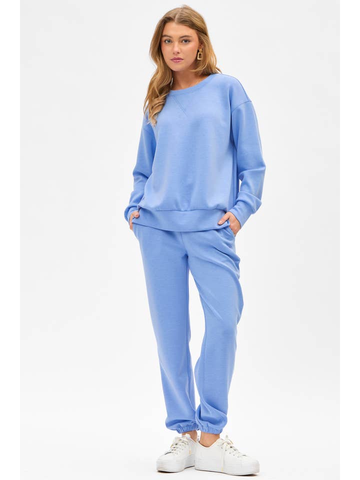 Dear Scarlett - Wholesale Lounge Set - Women's - Crew Neck Pullover + Jogger Set TRVSET-MALIBU7