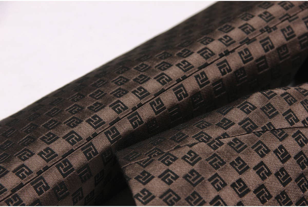 Marron Blazer brodé jacquard femme BL080 en vente sur Faire18