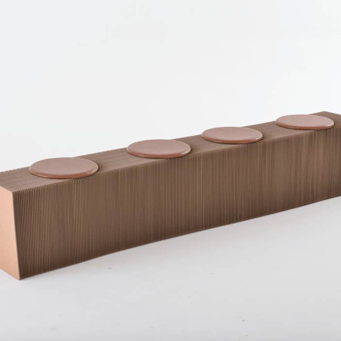 Paper Lounge - Wholesale Bench - Foldable Paper Bench - Brown2