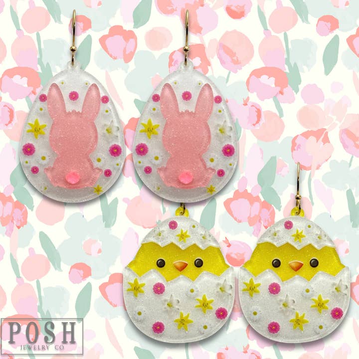 Boucle d'oreille œuf de Pâques pour la vente par Pink Panache Brands