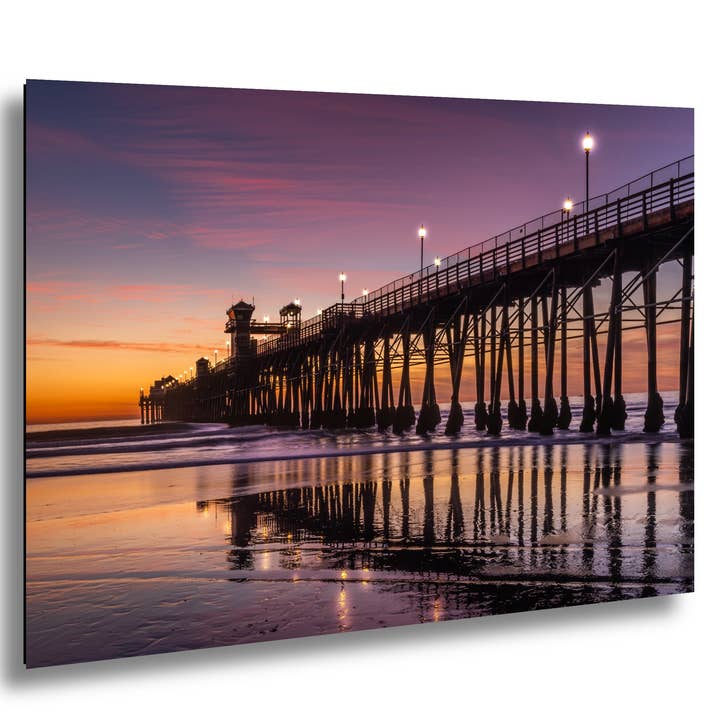 Oceanside Pier Sunset: California Seascape Wall Art for wholesale by Images By Cheri
