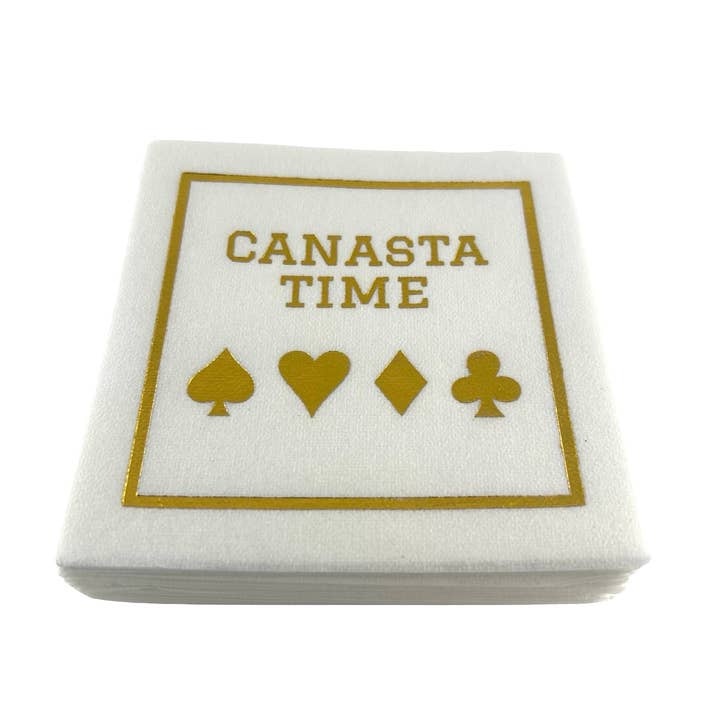 Maven Home - Vente Serviettes jetables - Serviettes de cocktail en lin, Heure de Canasta